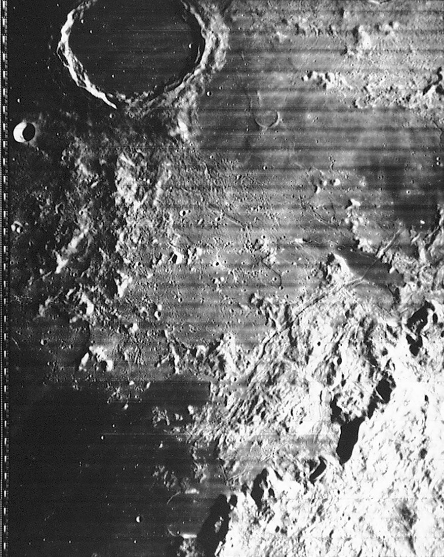de los montes Apeninos al crater Arquímides